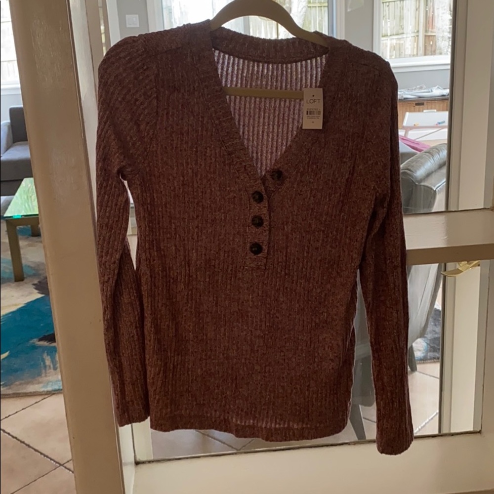 Loft Henley long sleeve tee
